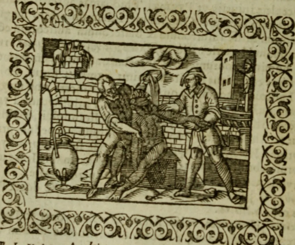 An illustration from Omnia Andreae Alciati v.c. emblemata : cum commentariis, quibus emblematum omnium aperta origine, mens authoris explicatur, & obscura omnia dubiaque illustrantur, 1583, leaf 235