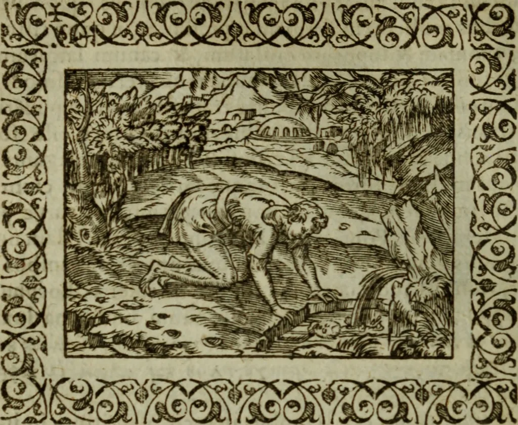 An illustration from Omnia Andreae Alciati v.c. emblemata : cum commentariis, quibus emblematum omnium aperta origine, mens authoris explicatur, & obscura omnia dubiaque illustrantur, 1583, leaf 259