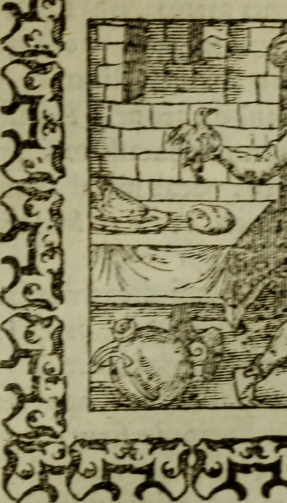 An illustration from Omnia Andreae Alciati v.c. emblemata : cum commentariis, quibus emblematum omnium aperta origine, mens authoris explicatur, & obscura omnia dubiaque illustrantur, 1583, leaf 322
