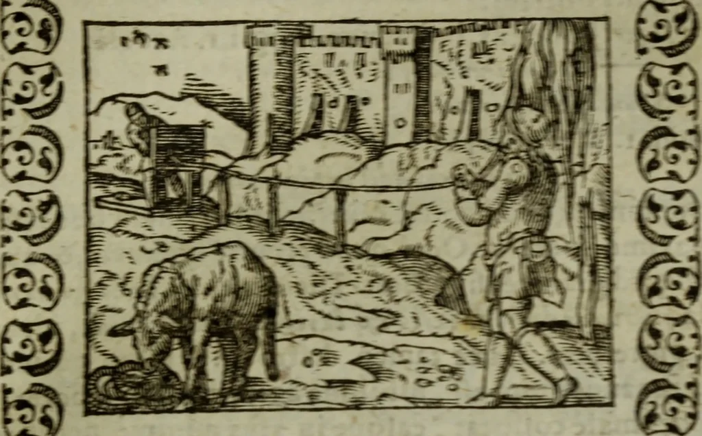 An illustration from Omnia Andreae Alciati v.c. emblemata : cum commentariis, quibus emblematum omnium aperta origine, mens authoris explicatur, & obscura omnia dubiaque illustrantur, 1583, leaf 324