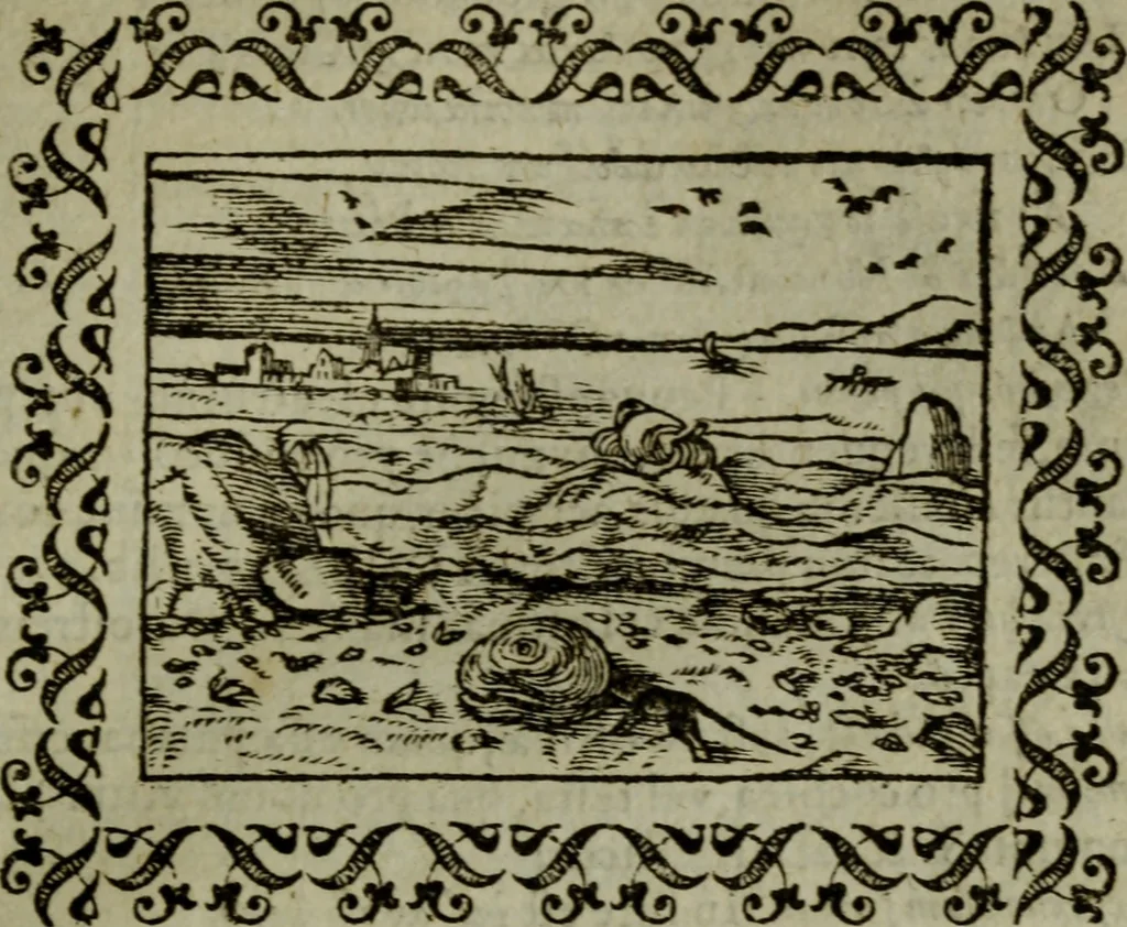 An illustration from Omnia Andreae Alciati v.c. emblemata : cum commentariis, quibus emblematum omnium aperta origine, mens authoris explicatur, & obscura omnia dubiaque illustrantur, 1583, leaf 330