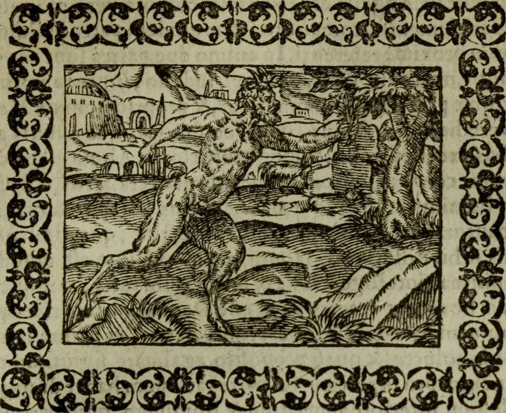 An illustration from Omnia Andreae Alciati v.c. emblemata : cum commentariis, quibus emblematum omnium aperta origine, mens authoris explicatur, & obscura omnia dubiaque illustrantur, 1583, leaf 336