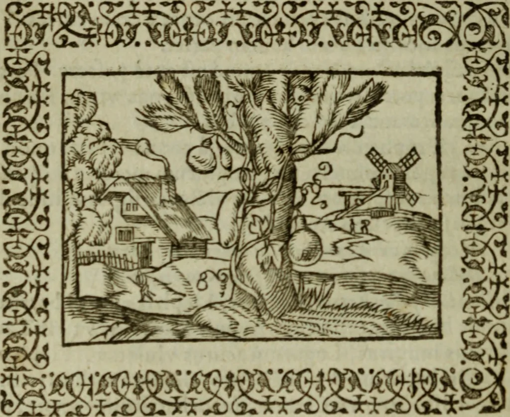 An illustration from Omnia Andreae Alciati v.c. emblemata : cum commentariis, quibus emblematum omnium aperta origine, mens authoris explicatur, & obscura omnia dubiaque illustrantur, 1583, leaf 435
