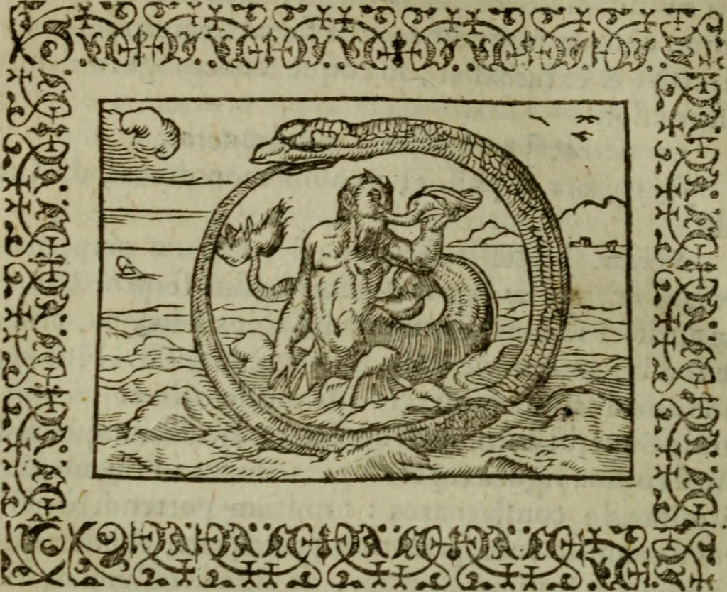 An illustration from Omnia Andreae Alciati v.c. emblemata : cum commentariis, quibus emblematum omnium aperta origine, mens authoris explicatur, & obscura omnia dubiaque illustrantur, 1583, leaf 461