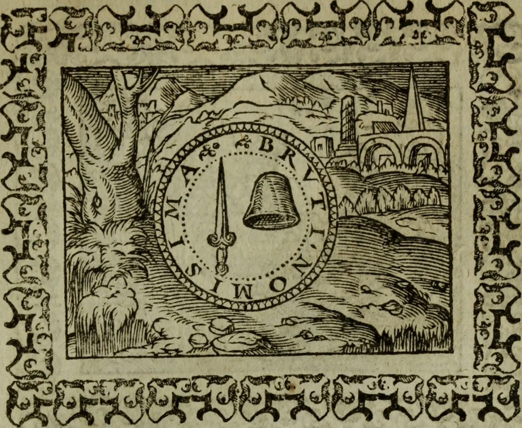 An illustration from Omnia Andreae Alciati v.c. emblemata : cum commentariis, quibus emblematum omnium aperta origine, mens authoris explicatur, & obscura omnia dubiaque illustrantur, 1583, leaf 514