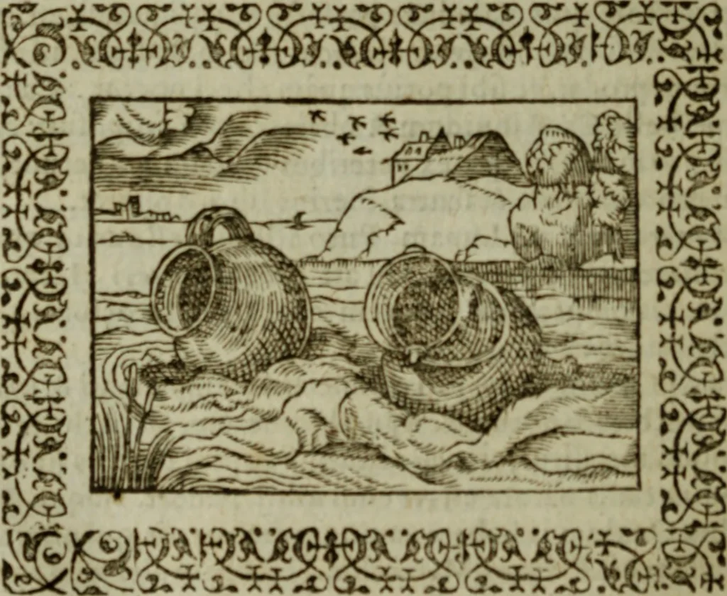 An illustration from Omnia Andreae Alciati v.c. emblemata : cum commentariis, quibus emblematum omnium aperta origine, mens authoris explicatur, & obscura omnia dubiaque illustrantur, 1583, leaf 549