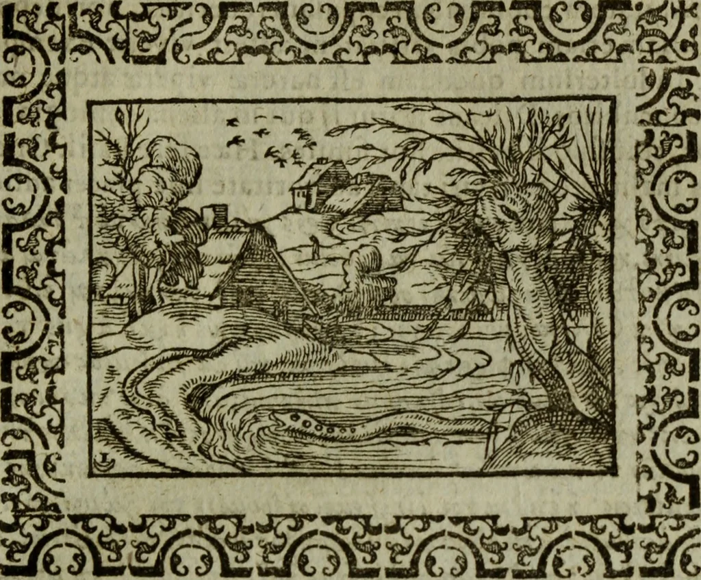 An illustration from Omnia Andreae Alciati v.c. emblemata : cum commentariis, quibus emblematum omnium aperta origine, mens authoris explicatur, & obscura omnia dubiaque illustrantur, 1583, leaf 632