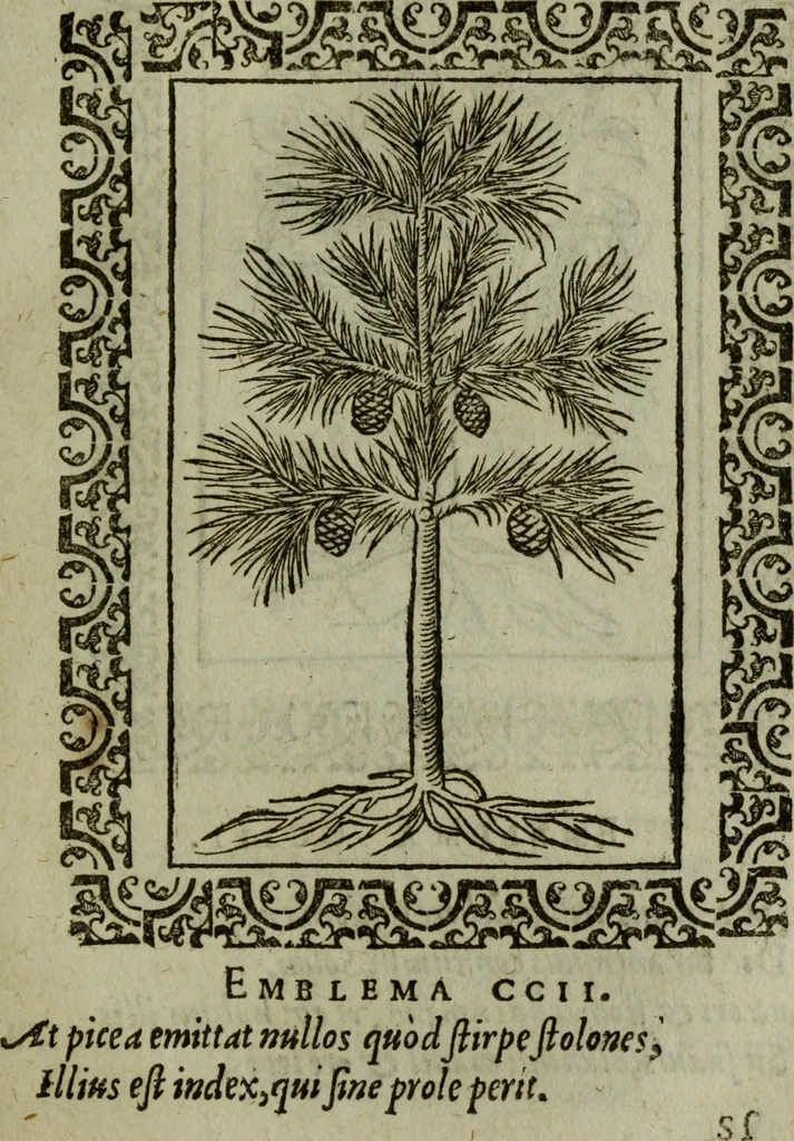 An illustration from Omnia Andreae Alciati v.c. emblemata : cum commentariis, quibus emblematum omnium aperta origine, mens authoris explicatur, & obscura omnia dubiaque illustrantur, 1583, leaf 660