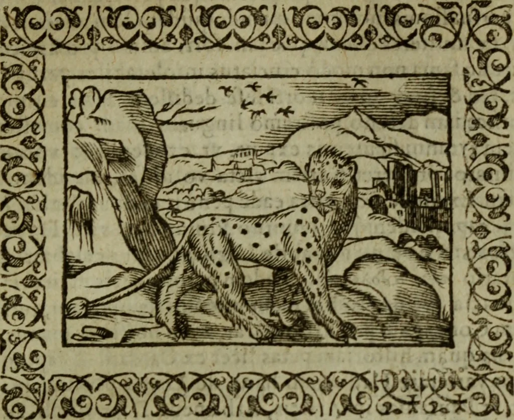 An illustration from Omnia Andreae Alciati v.c. emblemata : cum commentariis, quibus emblematum omnium aperta origine, mens authoris explicatur, & obscura omnia dubiaque illustrantur, 1583, leaf 90