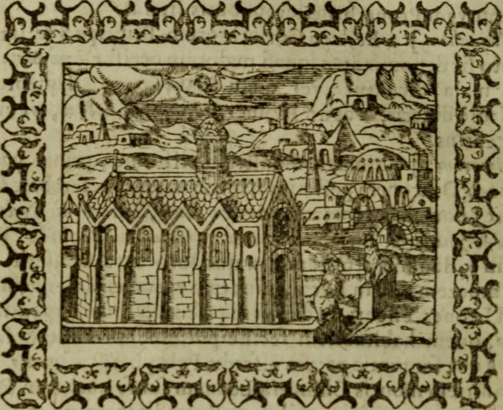 An illustration from Omnia Andreae Alciati v.c. emblemata : cum commentariis, quibus emblematum omnium aperta origine, mens authoris explicatur, & obscura omnia dubiaque illustrantur, 1583, leaf 95