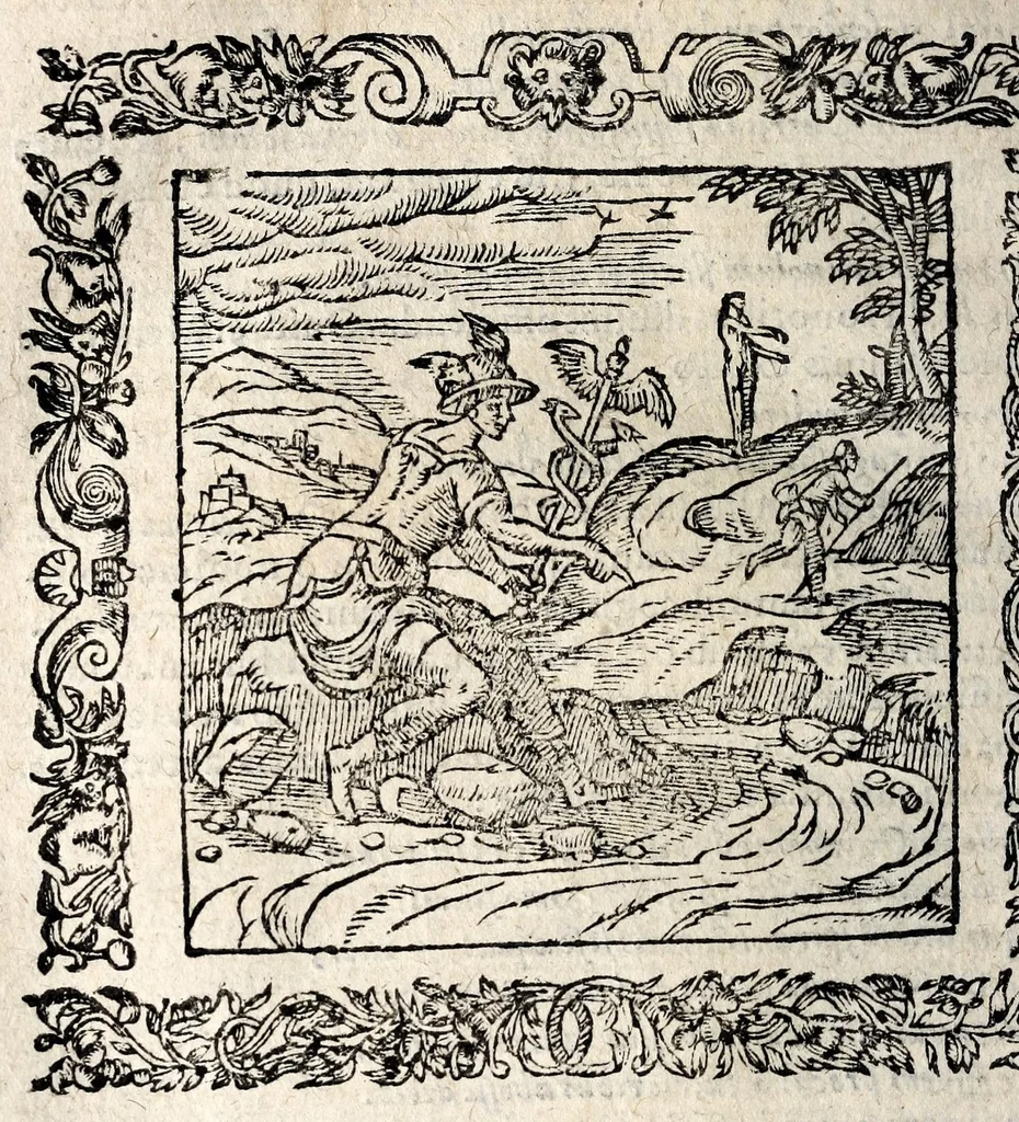 An illustration from Omnia Andreae Alciati v.c. Emblemata : cum commentariis quibus emblematum detecta origine, dubia omnia et obscura illustrantur, 1618, leaf 138
