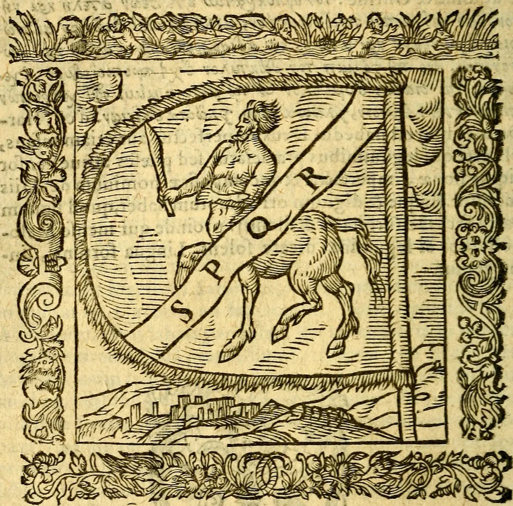 An illustration from Omnia Andreae Alciati v.c. emblemata, cum commentariis, quibus emblematum aperta origine mens auctoris explicatur, & obscura omnia, dubiáque illustrantur Adiectae ad calcem Notae posteriores, 1589, leaf 113