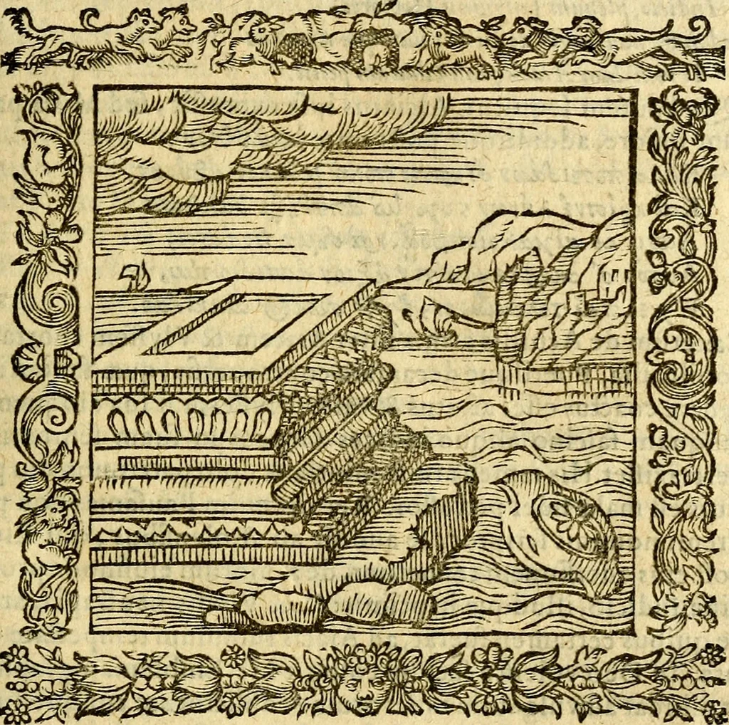 An illustration from Omnia Andreae Alciati v.c. emblemata, cum commentariis, quibus emblematum aperta origine mens auctoris explicatur, & obscura omnia, dubiáque illustrantur Adiectae ad calcem Notae posteriores, 1589, leaf 178