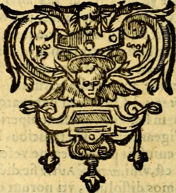 An illustration from Omnia Andreae Alciati v.c. emblemata, cum commentariis, quibus emblematum aperta origine mens auctoris explicatur, & obscura omnia, dubiáque illustrantur Adiectae ad calcem Notae posteriores, 1589, leaf 215