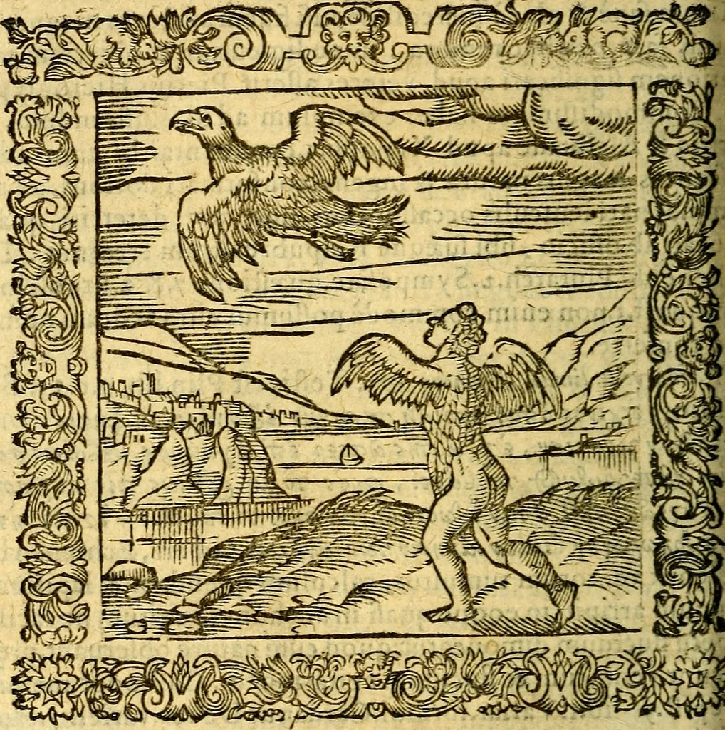 An illustration from Omnia Andreae Alciati v.c. emblemata, cum commentariis, quibus emblematum aperta origine mens auctoris explicatur, & obscura omnia, dubiáque illustrantur Adiectae ad calcem Notae posteriores, 1589, leaf 339