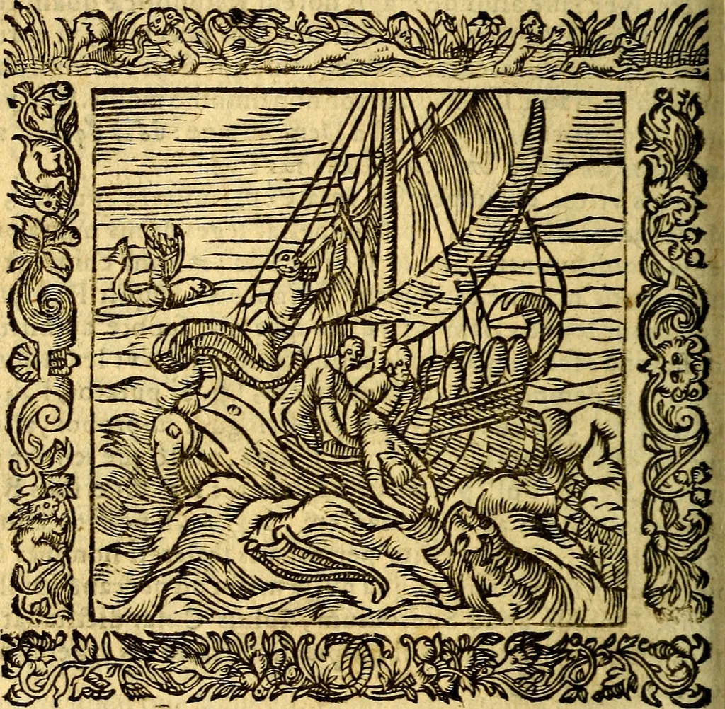 An illustration from Omnia Andreae Alciati v.c. emblemata, cum commentariis, quibus emblematum aperta origine mens auctoris explicatur, & obscura omnia, dubiáque illustrantur Adiectae ad calcem Notae posteriores, 1589, leaf 357