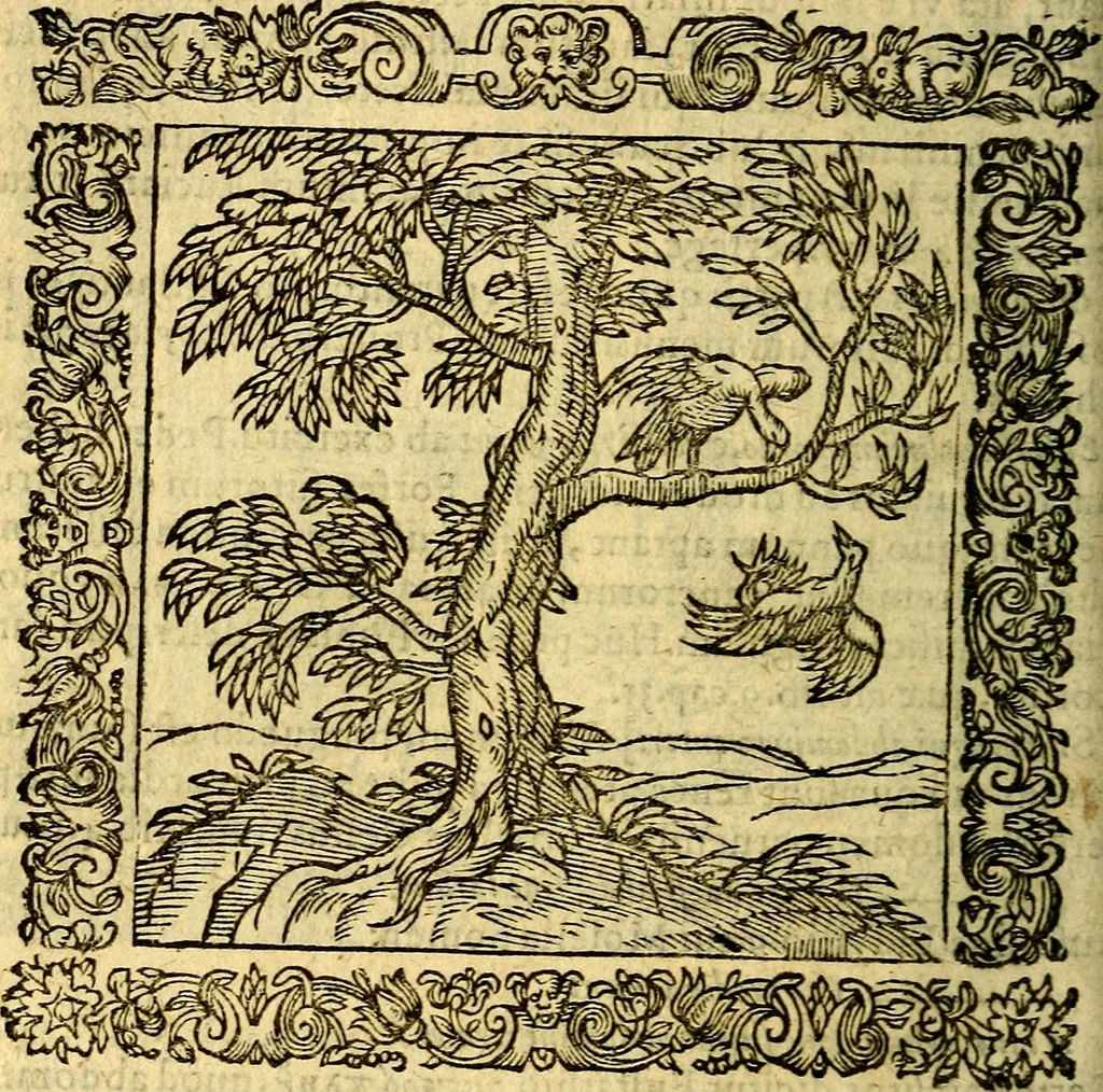 An illustration from Omnia Andreae Alciati v.c. emblemata, cum commentariis, quibus emblematum aperta origine mens auctoris explicatur, & obscura omnia, dubiáque illustrantur Adiectae ad calcem Notae posteriores, 1589, leaf 367