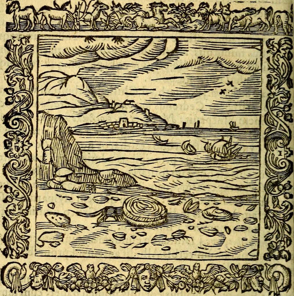 An illustration from Omnia Andreae Alciati v.c. emblemata, cum commentariis, quibus emblematum aperta origine mens auctoris explicatur, & obscura omnia, dubiáque illustrantur Adiectae ad calcem Notae posteriores, 1589, leaf 369