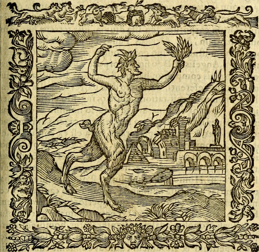 An illustration from Omnia Andreae Alciati v.c. emblemata, cum commentariis, quibus emblematum aperta origine mens auctoris explicatur, & obscura omnia, dubiáque illustrantur Adiectae ad calcem Notae posteriores, 1589, leaf 376