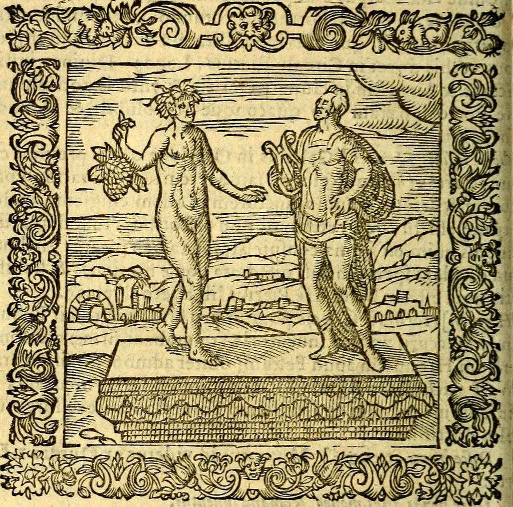 An illustration from Omnia Andreae Alciati v.c. emblemata, cum commentariis, quibus emblematum aperta origine mens auctoris explicatur, & obscura omnia, dubiáque illustrantur Adiectae ad calcem Notae posteriores, 1589, leaf 383