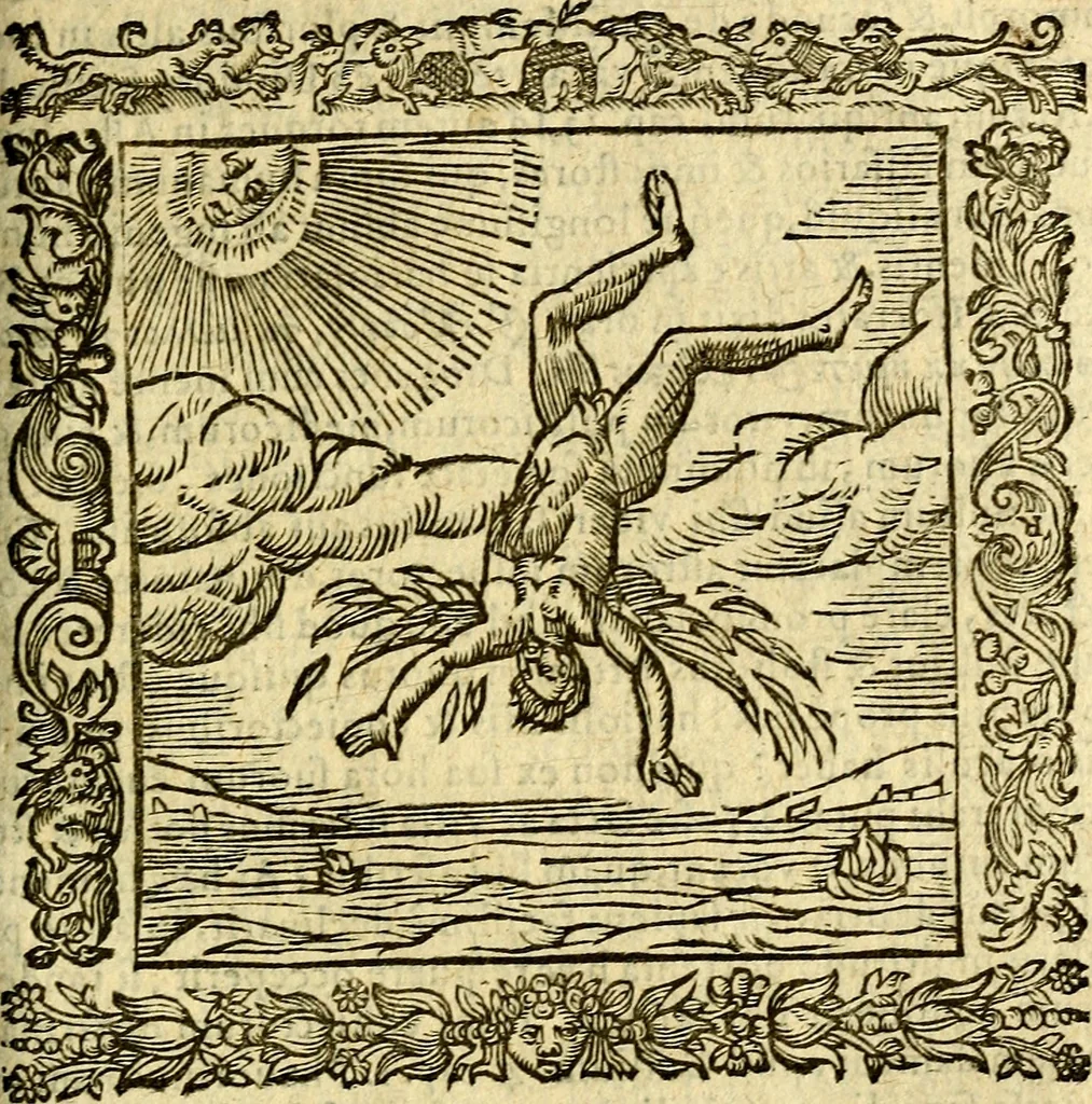 An illustration from Omnia Andreae Alciati v.c. emblemata, cum commentariis, quibus emblematum aperta origine mens auctoris explicatur, & obscura omnia, dubiáque illustrantur Adiectae ad calcem Notae posteriores, 1589, leaf 396