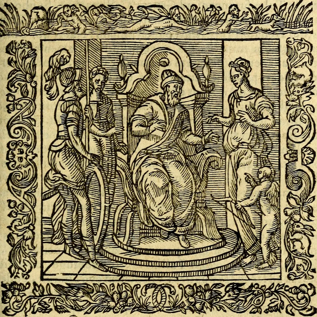 An illustration from Omnia Andreae Alciati v.c. emblemata, cum commentariis, quibus emblematum aperta origine mens auctoris explicatur, & obscura omnia, dubiáque illustrantur Adiectae ad calcem Notae posteriores, 1589, leaf 410
