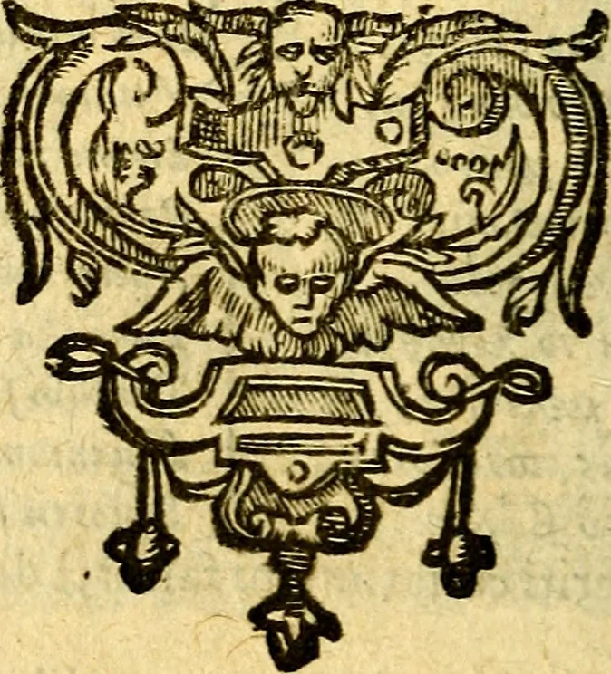 An illustration from Omnia Andreae Alciati v.c. emblemata, cum commentariis, quibus emblematum aperta origine mens auctoris explicatur, & obscura omnia, dubiáque illustrantur Adiectae ad calcem Notae posteriores, 1589, leaf 425