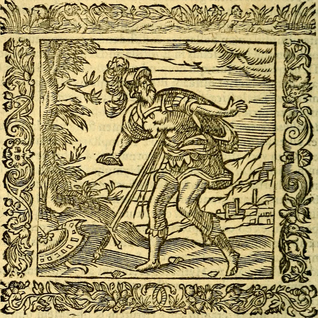 An illustration from Omnia Andreae Alciati v.c. emblemata, cum commentariis, quibus emblematum aperta origine mens auctoris explicatur, & obscura omnia, dubiáque illustrantur Adiectae ad calcem Notae posteriores, 1589, leaf 459