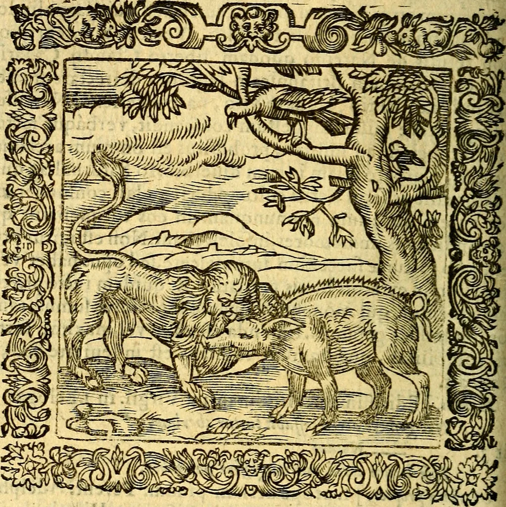 An illustration from Omnia Andreae Alciati v.c. emblemata, cum commentariis, quibus emblematum aperta origine mens auctoris explicatur, & obscura omnia, dubiáque illustrantur Adiectae ad calcem Notae posteriores, 1589, leaf 481