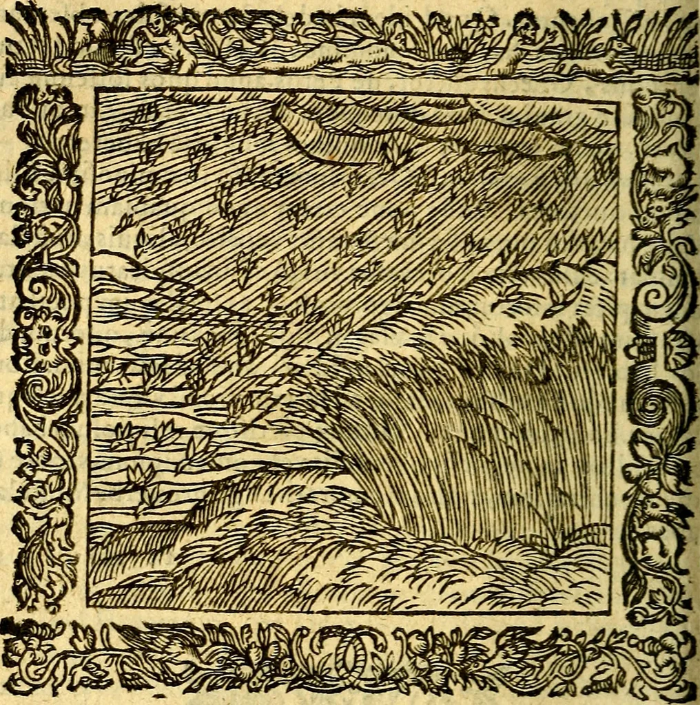 An illustration from Omnia Andreae Alciati v.c. emblemata, cum commentariis, quibus emblematum aperta origine mens auctoris explicatur, & obscura omnia, dubiáque illustrantur Adiectae ad calcem Notae posteriores, 1589, leaf 487