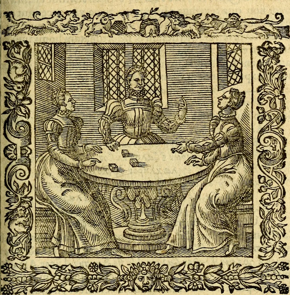 An illustration from Omnia Andreae Alciati v.c. emblemata, cum commentariis, quibus emblematum aperta origine mens auctoris explicatur, & obscura omnia, dubiáque illustrantur Adiectae ad calcem Notae posteriores, 1589, leaf 494