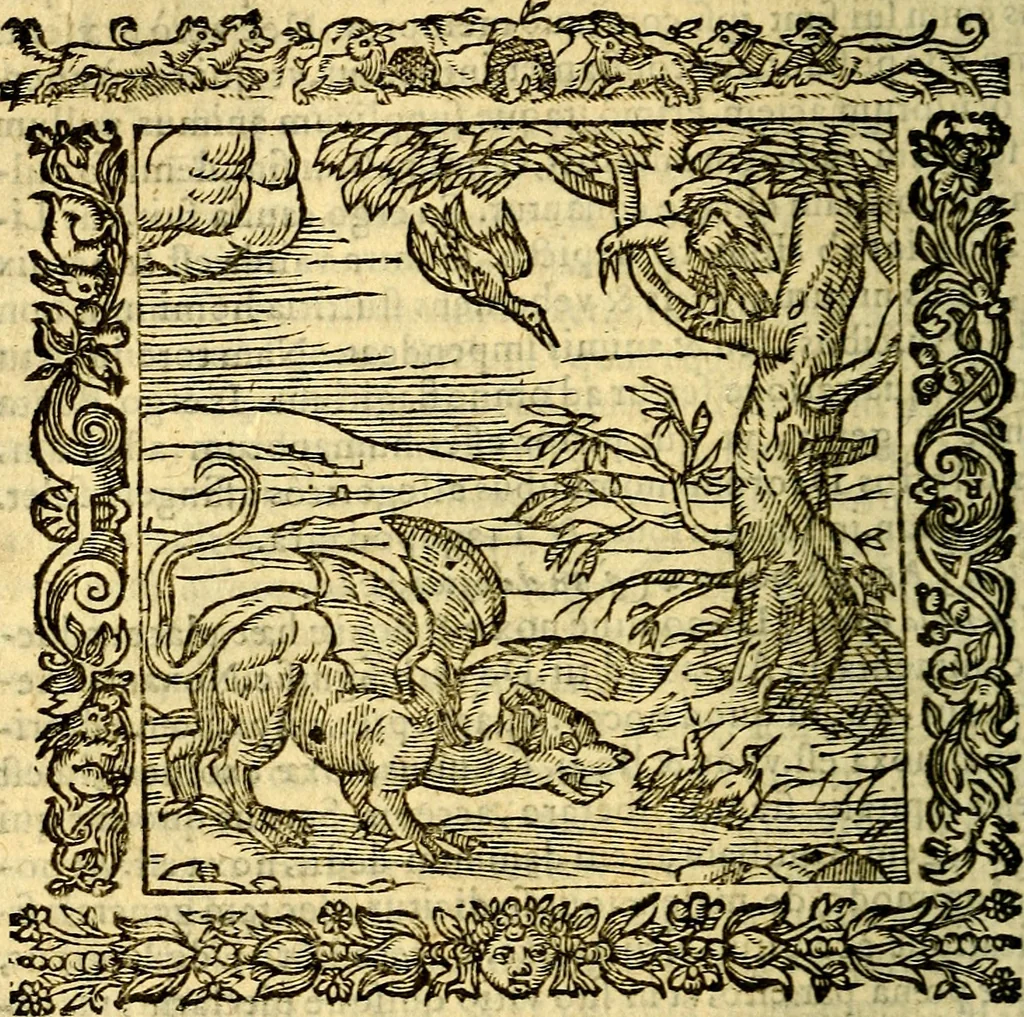 An illustration from Omnia Andreae Alciati v.c. emblemata, cum commentariis, quibus emblematum aperta origine mens auctoris explicatur, & obscura omnia, dubiáque illustrantur Adiectae ad calcem Notae posteriores, 1589, leaf 501