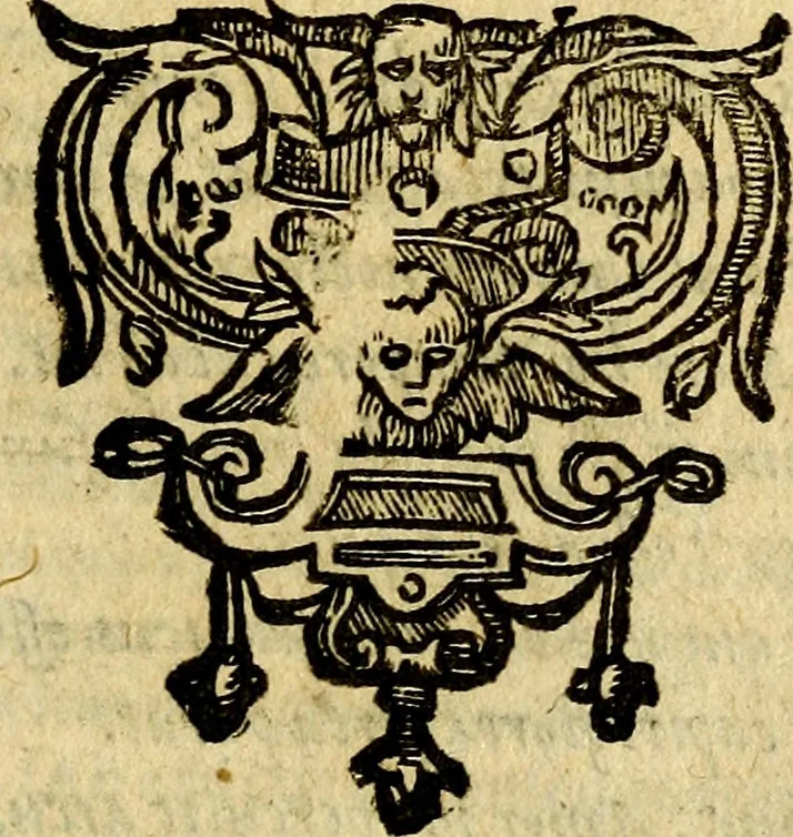 An illustration from Omnia Andreae Alciati v.c. emblemata, cum commentariis, quibus emblematum aperta origine mens auctoris explicatur, & obscura omnia, dubiáque illustrantur Adiectae ad calcem Notae posteriores, 1589, leaf 572