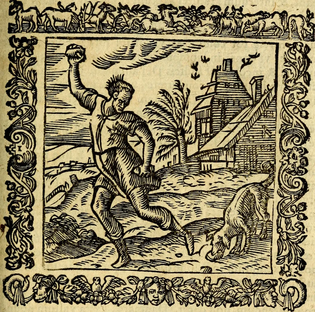 An illustration from Omnia Andreae Alciati v.c. emblemata, cum commentariis, quibus emblematum aperta origine mens auctoris explicatur, & obscura omnia, dubiáque illustrantur Adiectae ad calcem Notae posteriores, 1589, leaf 626
