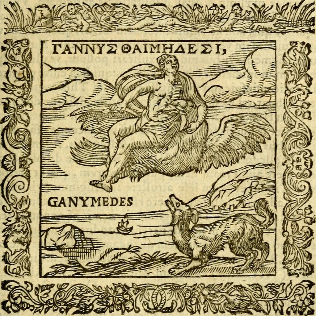 An illustration from Omnia Andreae Alciati v.c. emblemata, cum commentariis, quibus emblematum aperta origine mens auctoris explicatur, & obscura omnia, dubiáque illustrantur Adiectae ad calcem Notae posteriores, 1589, leaf 78