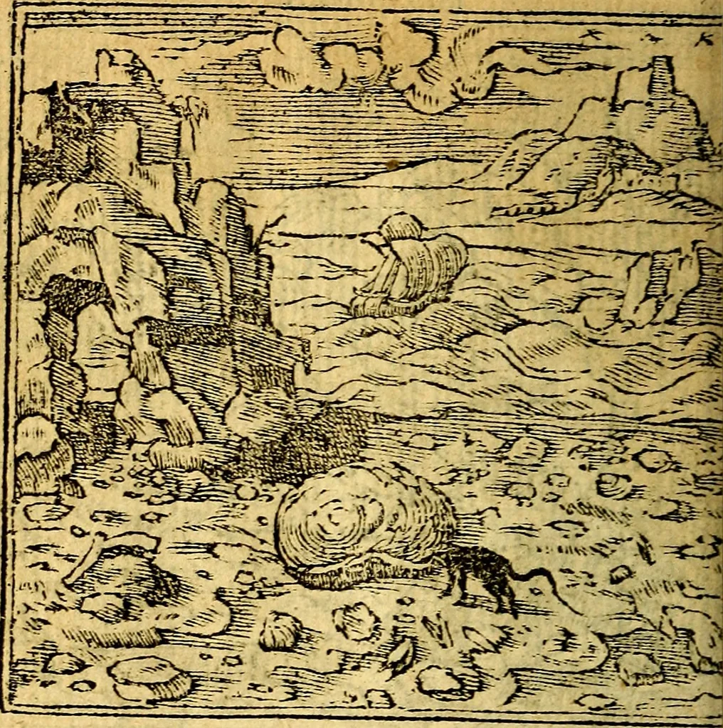 An illustration from Omnia D. And. Alciati emblemata : ad quae singula, praeter concinnas acutásque inscriptiones, lepidas & expressas imagines, ac caetera omnia, quae prioribus nostris editionibus cúm ad eorum distinctionem, tum ad ornatum & correctionem adhibita continebantur, : nunc primùm perelegantia persubtiliáq[ue] adiecta sunt epimuthia, quibus emblematum amplitudo quaecunq[ue] in iis dubia sunt aut obscura, tanquam perspicuis illustrantur, 1566, leaf 111