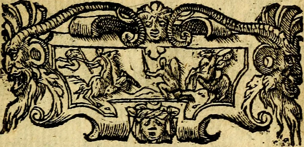 An illustration from Omnia D. And. Alciati emblemata : ad quae singula, praeter concinnas acutásque inscriptiones, lepidas & expressas imagines, ac caetera omnia, quae prioribus nostris editionibus cúm ad eorum distinctionem, tum ad ornatum & correctionem adhibita continebantur, : nunc primùm perelegantia persubtiliáq[ue] adiecta sunt epimuthia, quibus emblematum amplitudo quaecunq[ue] in iis dubia sunt aut obscura, tanquam perspicuis illustrantur, 1566, leaf 130
