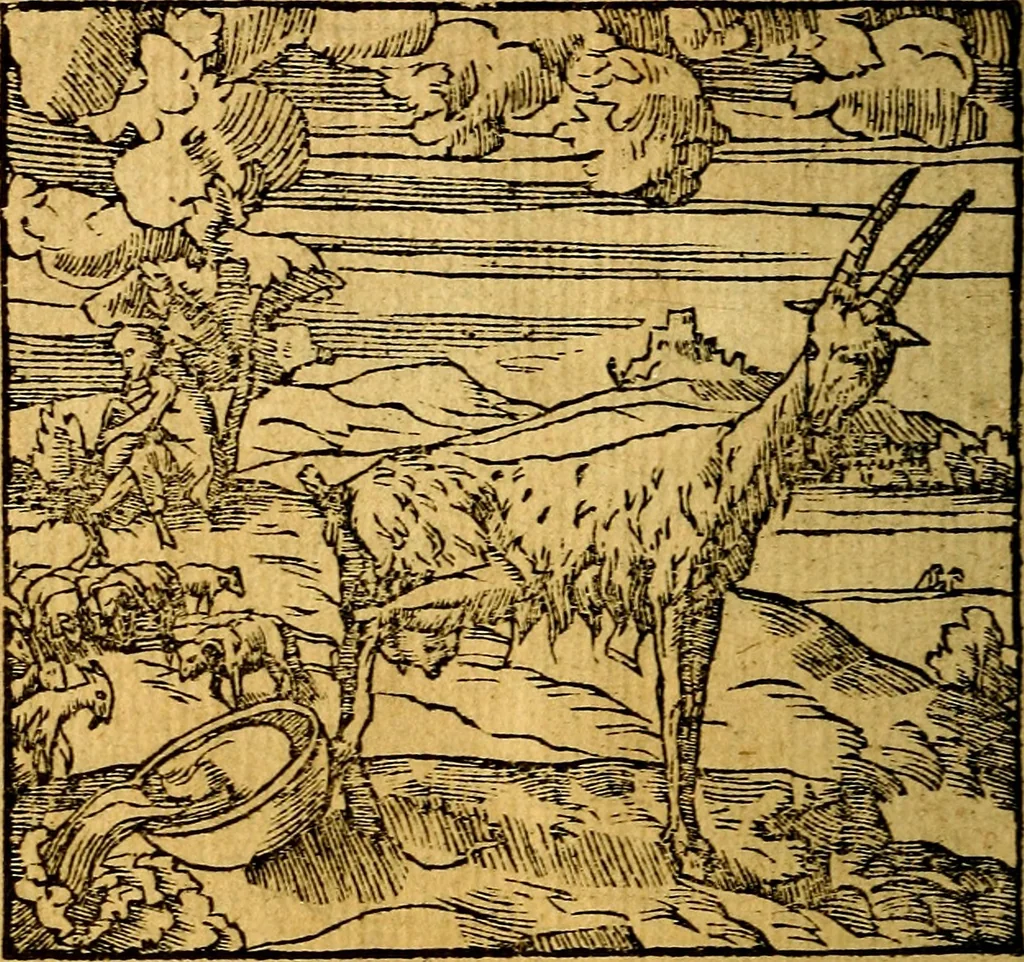An illustration from Omnia D. And. Alciati emblemata : ad quae singula, praeter concinnas acutásque inscriptiones, lepidas & expressas imagines, ac caetera omnia, quae prioribus nostris editionibus cúm ad eorum distinctionem, tum ad ornatum & correctionem adhibita continebantur, : nunc primùm perelegantia persubtiliáq[ue] adiecta sunt epimuthia, quibus emblematum amplitudo quaecunq[ue] in iis dubia sunt aut obscura, tanquam perspicuis illustrantur, 1566, leaf 169