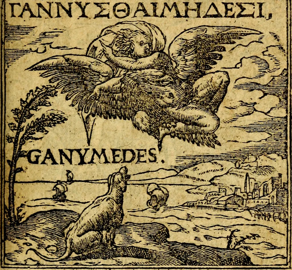 An illustration from Omnia D. And. Alciati emblemata : ad quae singula, praeter concinnas acutásque inscriptiones, lepidas & expressas imagines, ac caetera omnia, quae prioribus nostris editionibus cúm ad eorum distinctionem, tum ad ornatum & correctionem adhibita continebantur, : nunc primùm perelegantia persubtiliáq[ue] adiecta sunt epimuthia, quibus emblematum amplitudo quaecunq[ue] in iis dubia sunt aut obscura, tanquam perspicuis illustrantur, 1566, leaf 18
