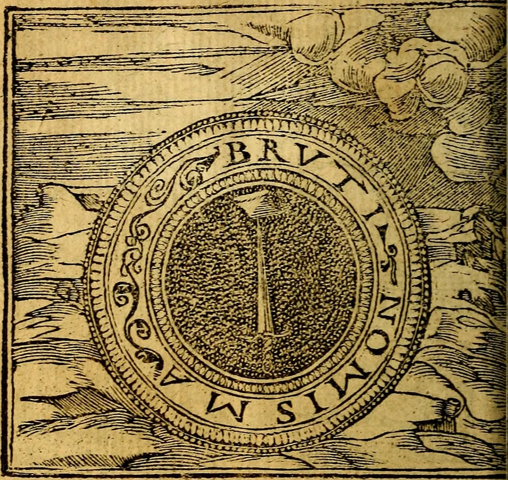 An illustration from Omnia D. And. Alciati emblemata : ad quae singula, praeter concinnas acutásque inscriptiones, lepidas & expressas imagines, ac caetera omnia, quae prioribus nostris editionibus cúm ad eorum distinctionem, tum ad ornatum & correctionem adhibita continebantur, : nunc primùm perelegantia persubtiliáq[ue] adiecta sunt epimuthia, quibus emblematum amplitudo quaecunq[ue] in iis dubia sunt aut obscura, tanquam perspicuis illustrantur, 1566, leaf 181