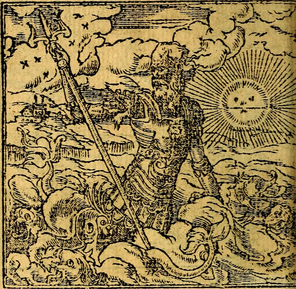 An illustration from Omnia D. And. Alciati emblemata : ad quae singula, praeter concinnas acutásque inscriptiones, lepidas & expressas imagines, ac caetera omnia, quae prioribus nostris editionibus cúm ad eorum distinctionem, tum ad ornatum & correctionem adhibita continebantur, : nunc primùm perelegantia persubtiliáq[ue] adiecta sunt epimuthia, quibus emblematum amplitudo quaecunq[ue] in iis dubia sunt aut obscura, tanquam perspicuis illustrantur, 1566, leaf 219
