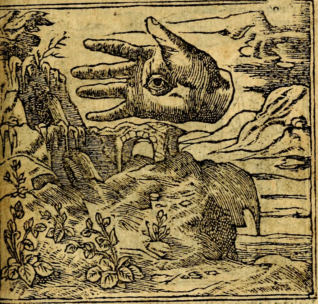An illustration from Omnia D. And. Alciati emblemata : ad quae singula, praeter concinnas acutásque inscriptiones, lepidas & expressas imagines, ac caetera omnia, quae prioribus nostris editionibus cúm ad eorum distinctionem, tum ad ornatum & correctionem adhibita continebantur, : nunc primùm perelegantia persubtiliáq[ue] adiecta sunt epimuthia, quibus emblematum amplitudo quaecunq[ue] in iis dubia sunt aut obscura, tanquam perspicuis illustrantur, 1566, leaf 30