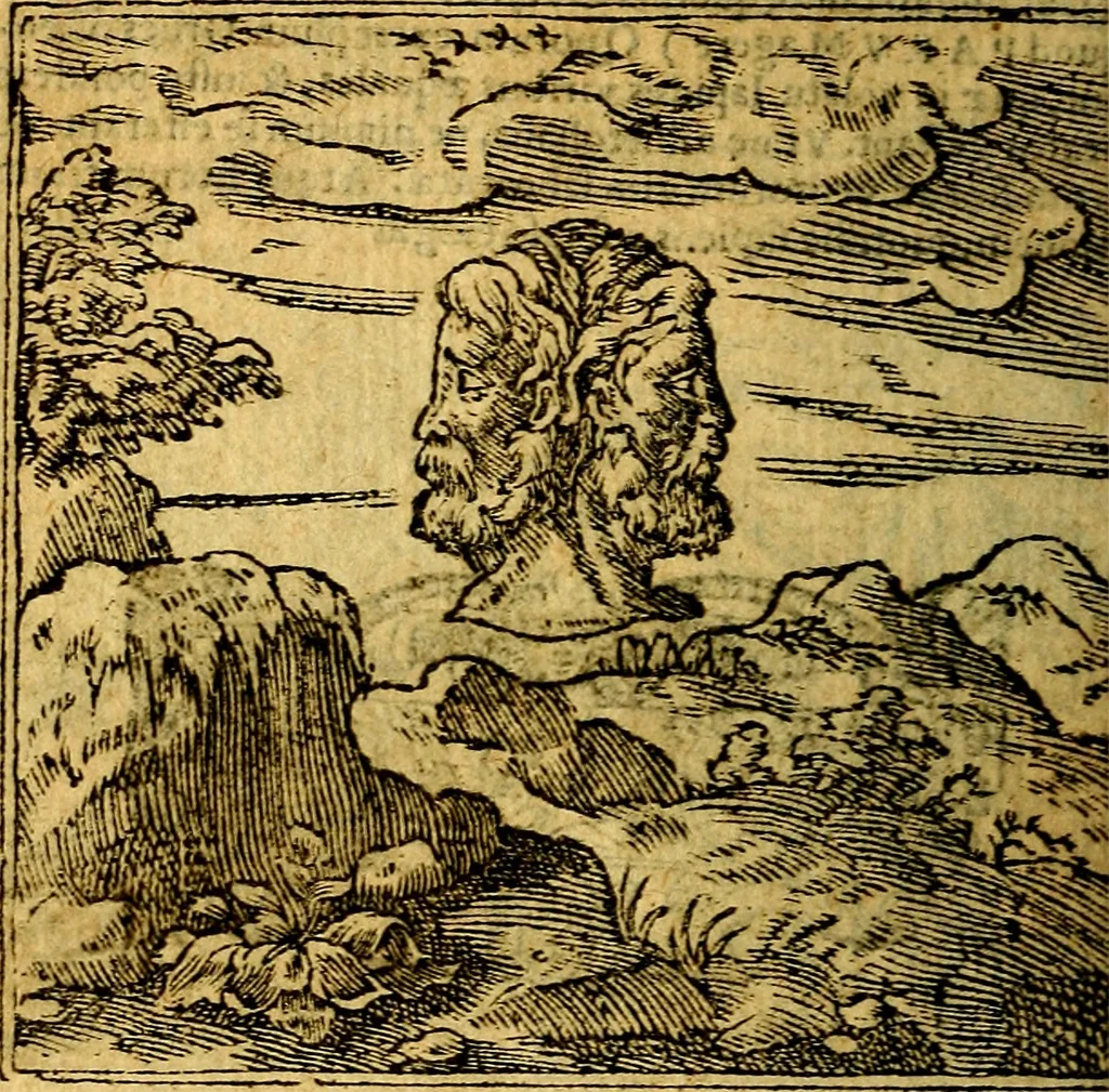 An illustration from Omnia D. And. Alciati emblemata : ad quae singula, praeter concinnas acutásque inscriptiones, lepidas & expressas imagines, ac caetera omnia, quae prioribus nostris editionibus cúm ad eorum distinctionem, tum ad ornatum & correctionem adhibita continebantur, : nunc primùm perelegantia persubtiliáq[ue] adiecta sunt epimuthia, quibus emblematum amplitudo quaecunq[ue] in iis dubia sunt aut obscura, tanquam perspicuis illustrantur, 1566, leaf 33