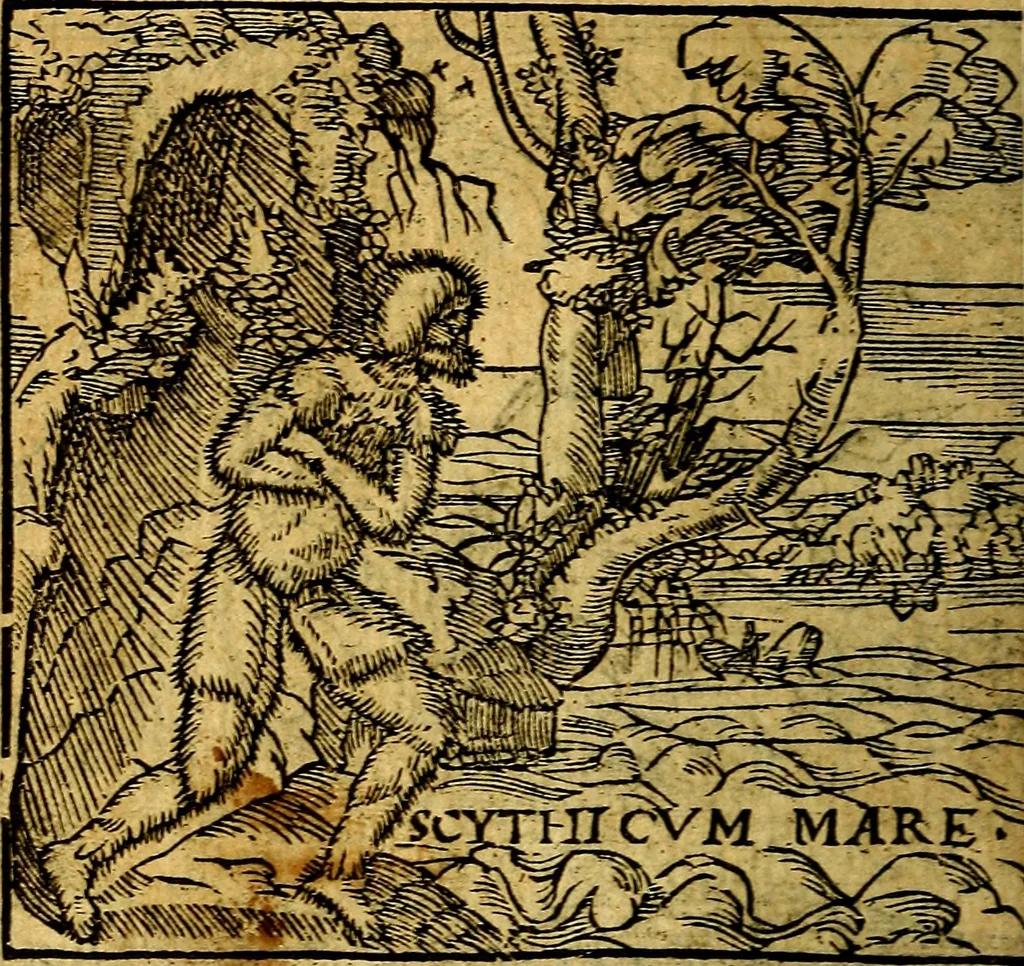 An illustration from Omnia D. And. Alciati emblemata : ad quae singula, praeter concinnas acutásque inscriptiones, lepidas & expressas imagines, ac caetera omnia, quae prioribus nostris editionibus cúm ad eorum distinctionem, tum ad ornatum & correctionem adhibita continebantur, : nunc primùm perelegantia persubtiliáq[ue] adiecta sunt epimuthia, quibus emblematum amplitudo quaecunq[ue] in iis dubia sunt aut obscura, tanquam perspicuis illustrantur, 1566, leaf 53