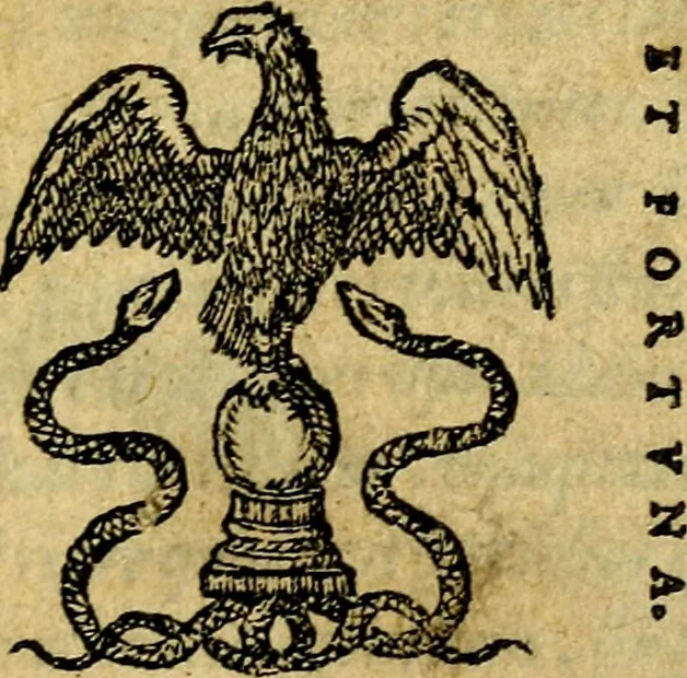 An illustration from Omnia D. And. Alciati emblemata : ad quae singula, praeter concinnas acutásque inscriptiones, lepidas & expressas imagines, ac caetera omnia, quae prioribus nostris editionibus cúm ad eorum distinctionem, tum ad ornatum & correctionem adhibita continebantur, : nunc primùm perelegantia persubtiliáq[ue] adiecta sunt epimuthia, quibus emblematum amplitudo quaecunq[ue] in iis dubia sunt aut obscura, tanquam perspicuis illustrantur, 1566, leaf 6