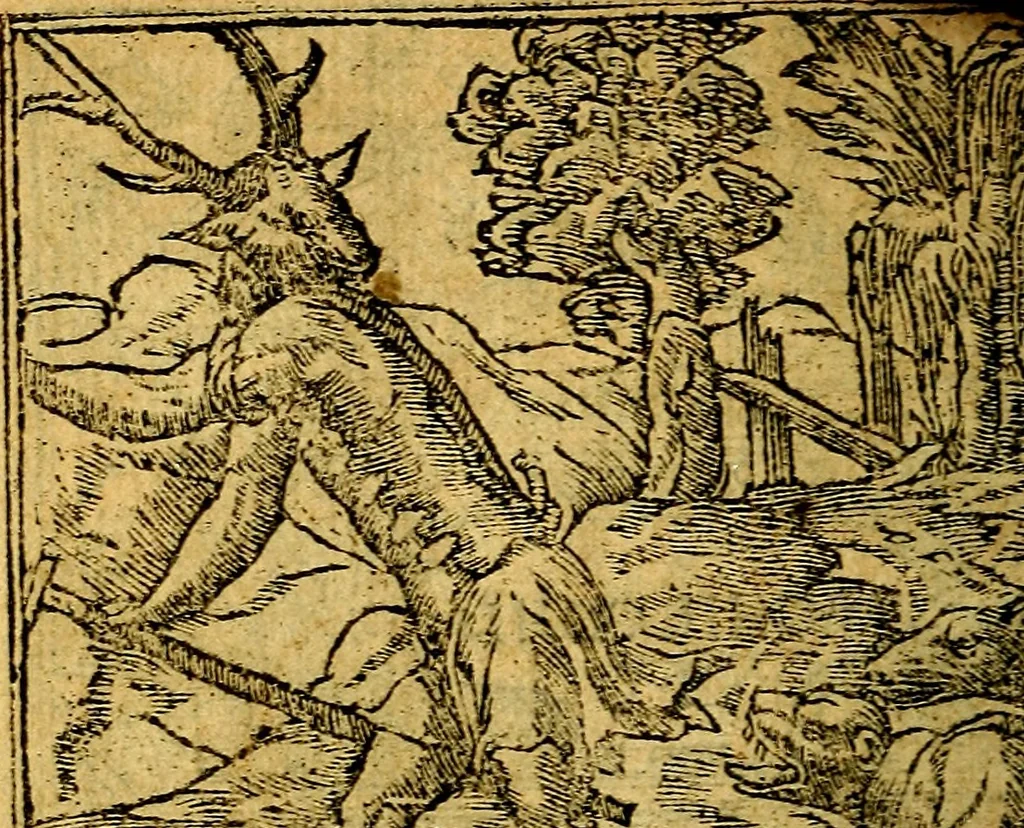 An illustration from Omnia D. And. Alciati emblemata : ad quae singula, praeter concinnas acutásque inscriptiones, lepidas & expressas imagines, ac caetera omnia, quae prioribus nostris editionibus cúm ad eorum distinctionem, tum ad ornatum & correctionem adhibita continebantur, : nunc primùm perelegantia persubtiliáq[ue] adiecta sunt epimuthia, quibus emblematum amplitudo quaecunq[ue] in iis dubia sunt aut obscura, tanquam perspicuis illustrantur, 1566, leaf 69