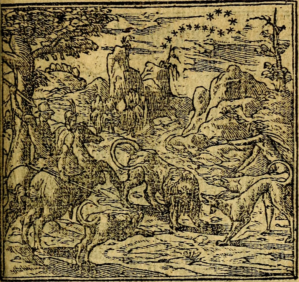 An illustration from Omnia D. And. Alciati emblemata : ad quae singula, praeter concinnas acutásque inscriptiones, lepidas & expressas imagines, ac caetera omnia, quae prioribus nostris editionibus cúm ad eorum distinctionem, tum ad ornatum & correctionem adhibita continebantur, : nunc primùm perelegantia persubtiliáq[ue] adiecta sunt epimuthia, quibus emblematum amplitudo quaecunq[ue] in iis dubia sunt aut obscura, tanquam perspicuis illustrantur, 1566, leaf 80