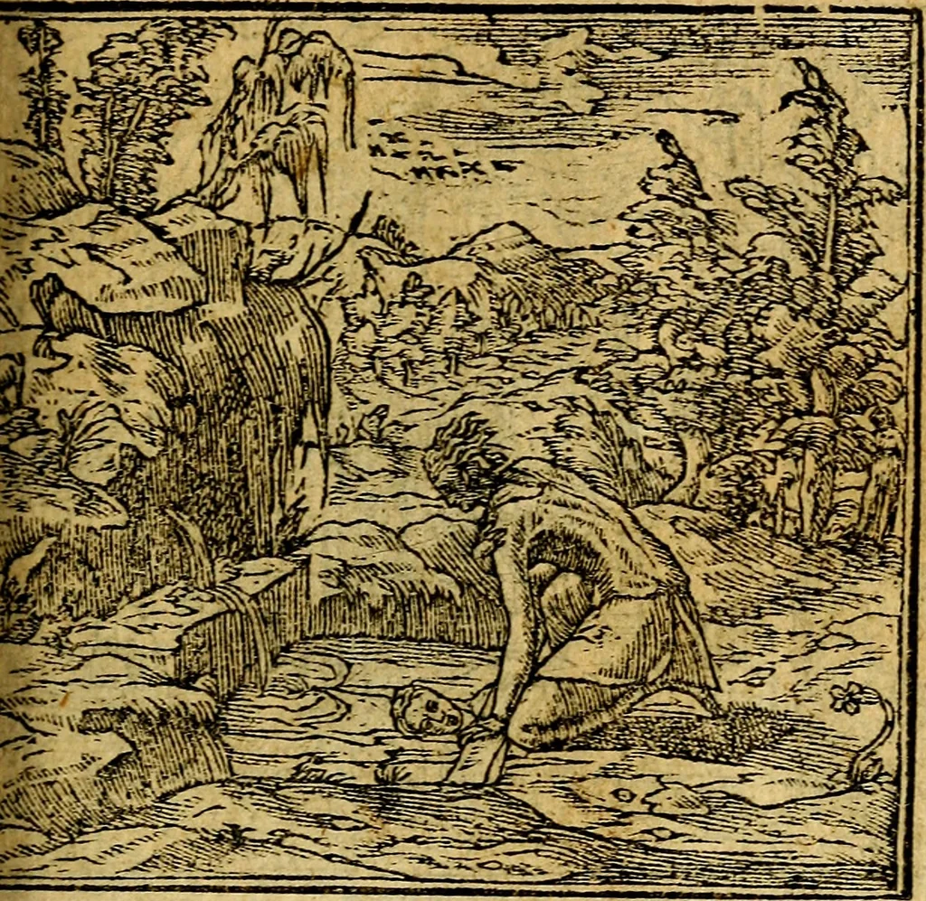An illustration from Omnia D. And. Alciati emblemata : ad quae singula, praeter concinnas acutásque inscriptiones, lepidas & expressas imagines, ac caetera omnia, quae prioribus nostris editionibus cúm ad eorum distinctionem, tum ad ornatum & correctionem adhibita continebantur, : nunc primùm perelegantia persubtiliáq[ue] adiecta sunt epimuthia, quibus emblematum amplitudo quaecunq[ue] in iis dubia sunt aut obscura, tanquam perspicuis illustrantur, 1566, leaf 86