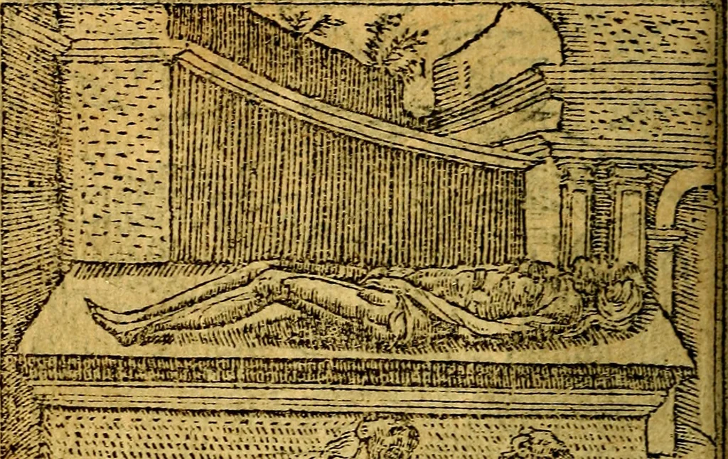 An illustration from Omnia D. And. Alciati emblemata : ad quae singula, praeter concinnas acutásque inscriptiones, lepidas & expressas imagines, ac caetera omnia, quae prioribus nostris editionibus cúm ad eorum distinctionem, tum ad ornatum & correctionem adhibita continebantur, : nunc primùm perelegantia persubtiliáq[ue] adiecta sunt epimuthia, quibus emblematum amplitudo quaecunq[ue] in iis dubia sunt aut obscura, tanquam perspicuis illustrantur, 1566, leaf 91