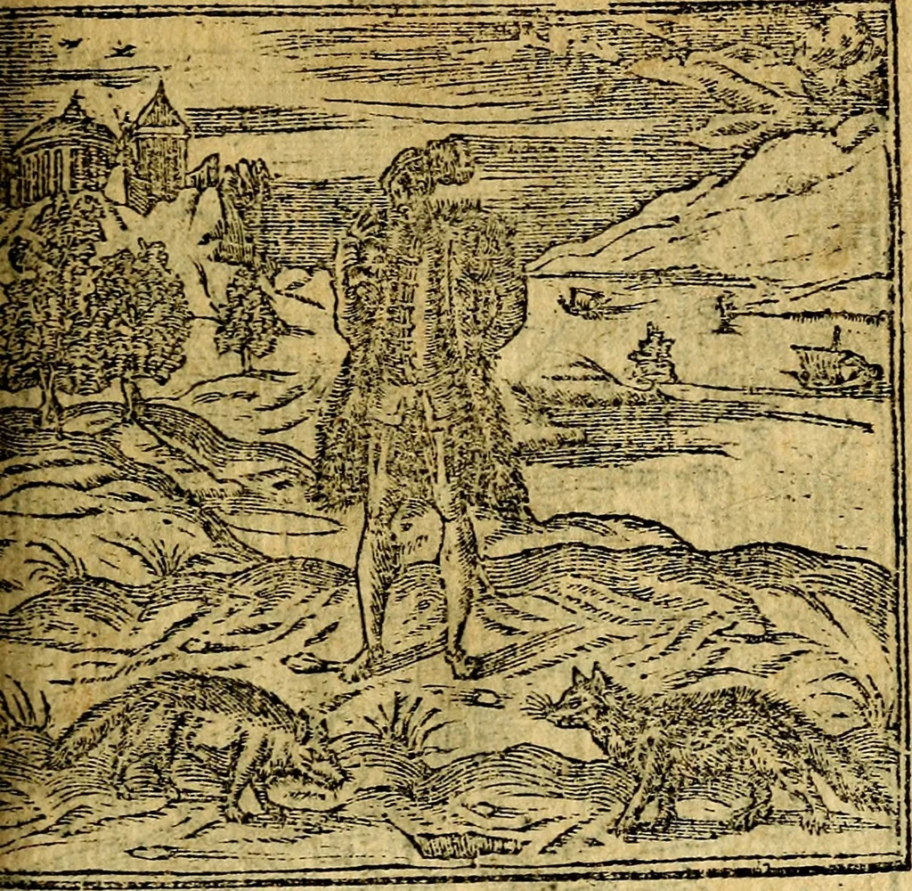 An illustration from Omnia D. And. Alciati emblemata : ad quae singula, praeter concinnas acutásque inscriptiones, lepidas & expressas imagines, ac caetera omnia, quae prioribus nostris editionibus cúm ad eorum distinctionem, tum ad ornatum & correctionem adhibita continebantur, : nunc primùm perelegantia persubtiliáq[ue] adiecta sunt epimuthia, quibus emblematum amplitudo quaecunq[ue] in iis dubia sunt aut obscura, tanquam perspicuis illustrantur, 1566, leaf 96